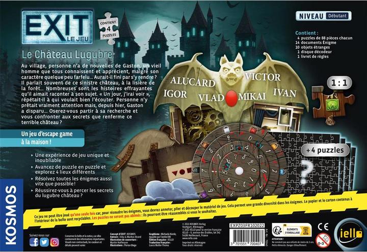 Image du produit Iello Exit Puzzle : Le Château Lugubre (88 pièces)