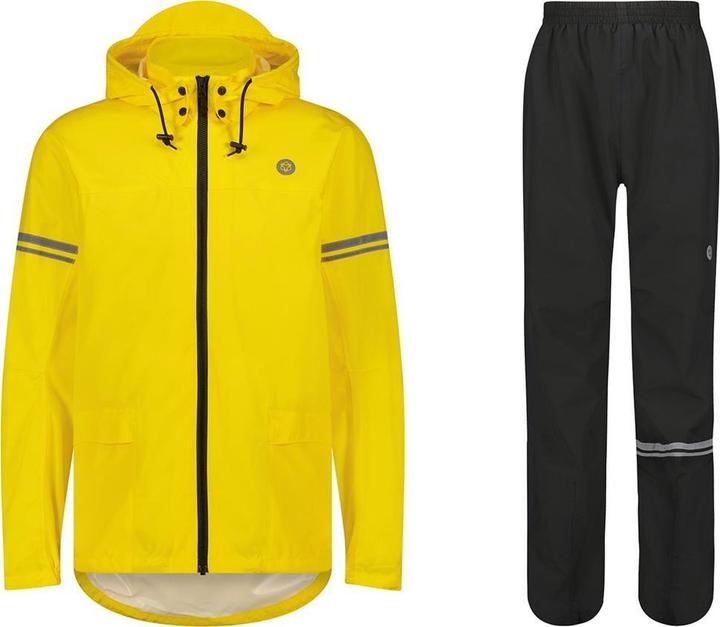 Productafbeelding Agu Original Regenpak Essential - Geel/Zwart - XXXL - Dames & Heren - Waterdicht & Ademend (3XL)