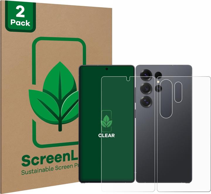 Image du produit ScreenLeaf Film de protection d'écran, Protection d'écran Écologique, Clear, Anti-Rayures (2 pcs, Samsung Galaxy S25 Ultra)