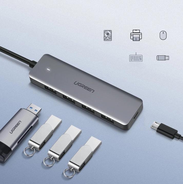 Produktbild Ugreen USB 3.0 Hub 4-Port 50985 (USB-A, 4 Ports)