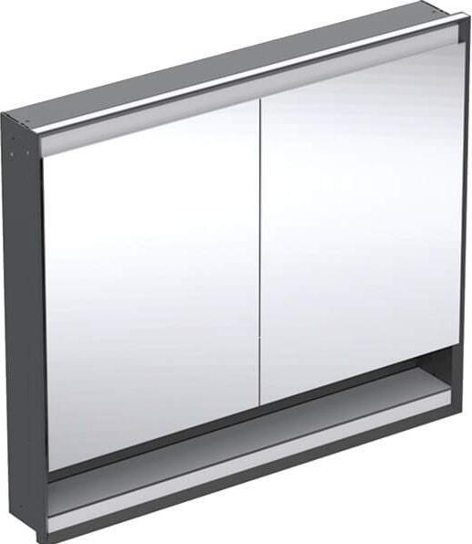 Geberit ONE mirror cabinet with ComfortLight, 2 doors, flush mounting, with niche, 105x90x15cm, 505. (105 x 15 x 90 cm)