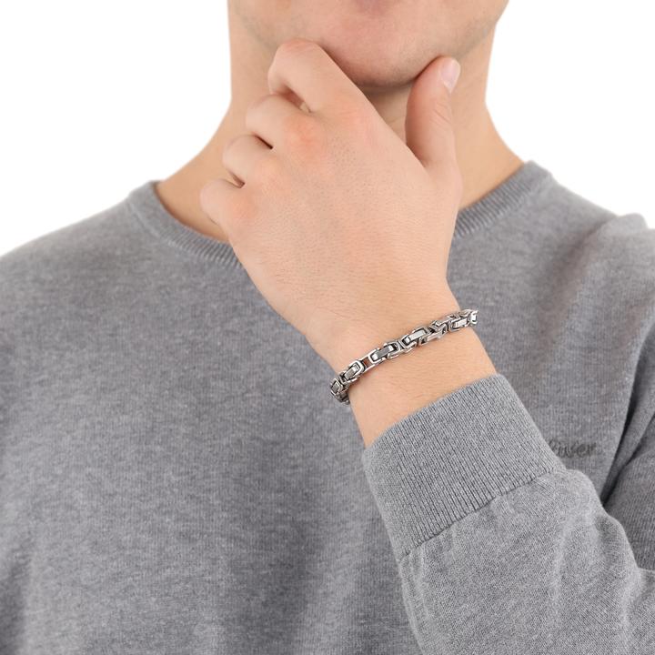 Immagine prodotto S.Oliver Armschmuck für Herren, Edelstahl (23 cm, Acciaio inossidabile)