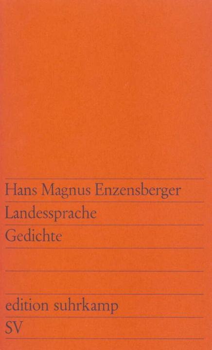 Produktbild Landessprache (Deutsch, Hans Magnus Enzensberger, 1969)