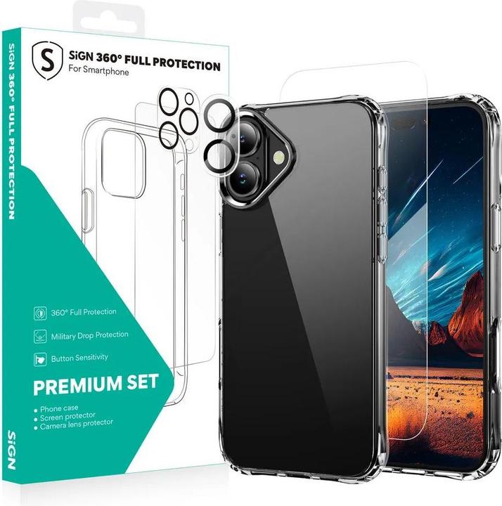 SIGN 360 Volledig beschermingspakket voor iPhone 16 (Apple iPhone 16)