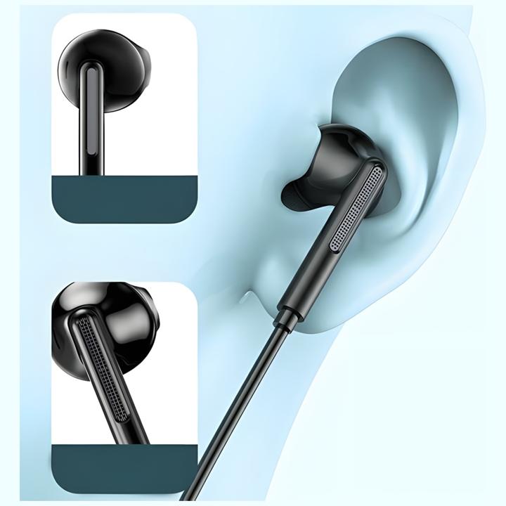 Actual product image Awei słuchawki stereo PC-7T USB-C 1.2m czarny/black (Cable)