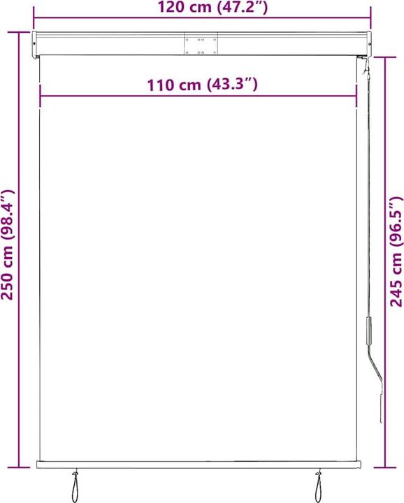 Image du produit vidaXL Meris (120 x 250 cm)