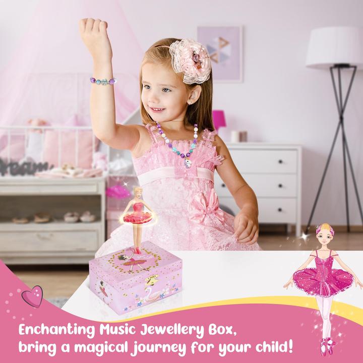 Produktbild Only-Bags.Store Musik-Schmuckkästchen mit Halskette, Armband, Musik-Schmuck Aufbewahrungsbox