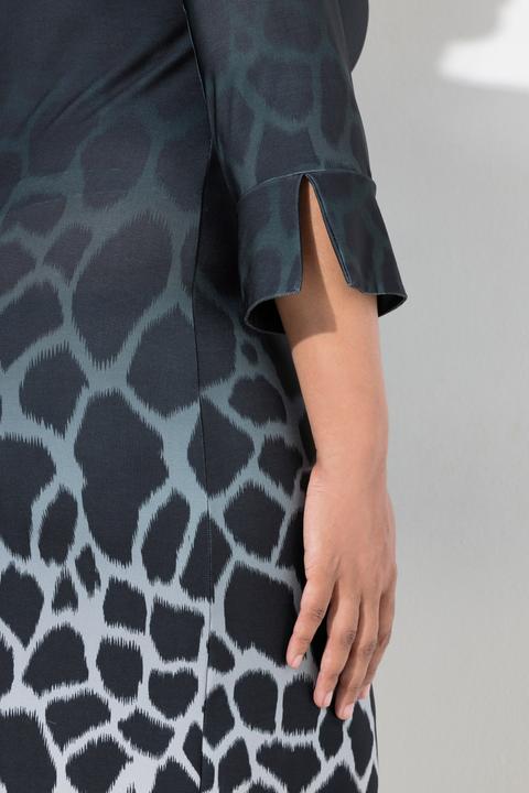 Immagine prodotto Ulla Popken Abito in jersey con animalier a gradiente e maniche lunghe (46, 48)