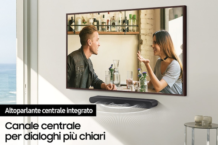 Immagine prodotto Samsung Soundbar HW-S50B/ZF 3 canali 140W 2022, suono bilanciato e uniforme, music mode, tap sound (140 W, 3.0 canali)