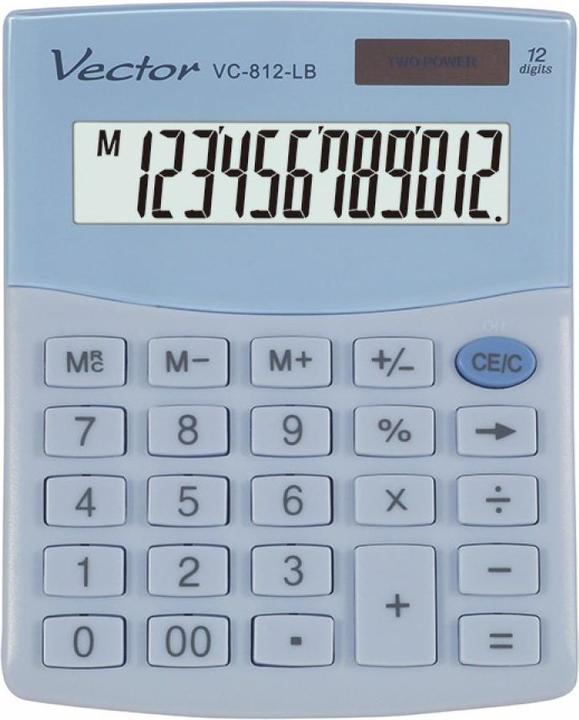 Produktbild Vector Kalkulatorius Smart 3724 KAV VC-812 LB (Batterien, Solarzellen)