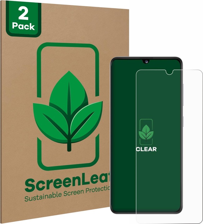 Actual product image ScreenLeaf Protective film sustainable screen protector screen protector film clear transparent (2 Piece, Samsung Galaxy A41)