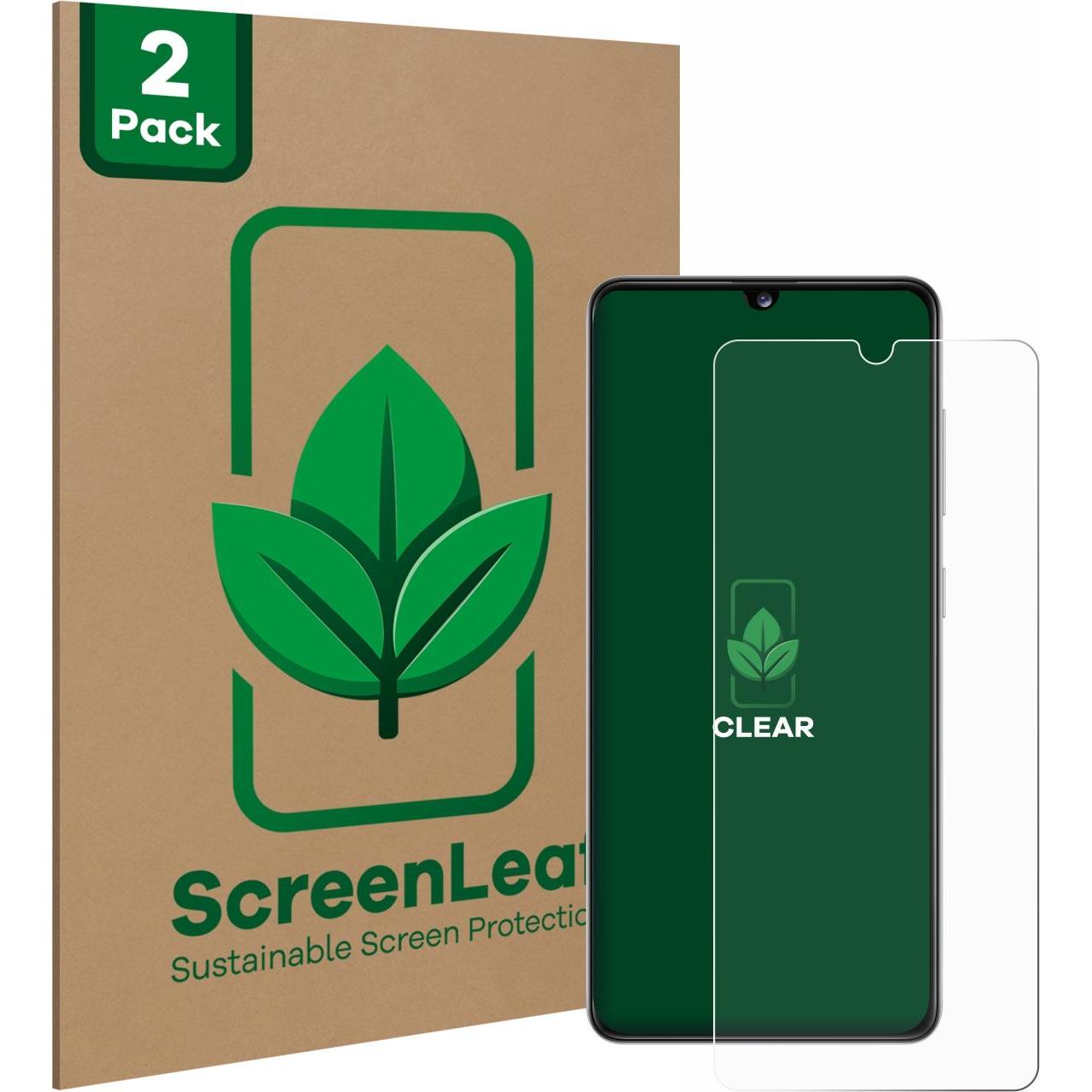 ScreenLeaf Schutzfolie nachhaltiger Displayschutz Displayschutzfolie Folie Klar Transparent (2 Stück, Samsung Galaxy A41...