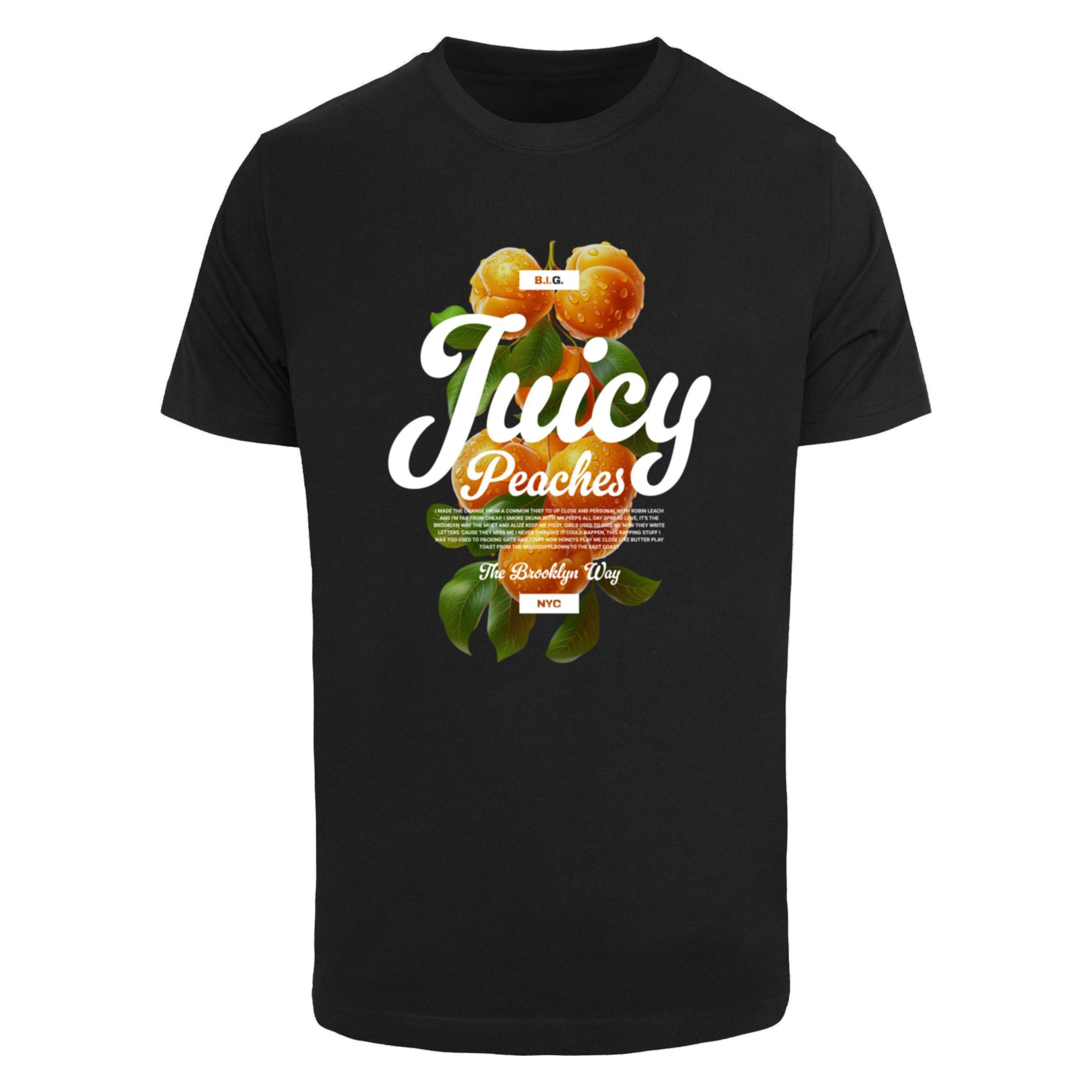 Mister Tee, Herren, Shirts, MisterTee Delicious Peaches Tee - 179323, Schwarz, (M)