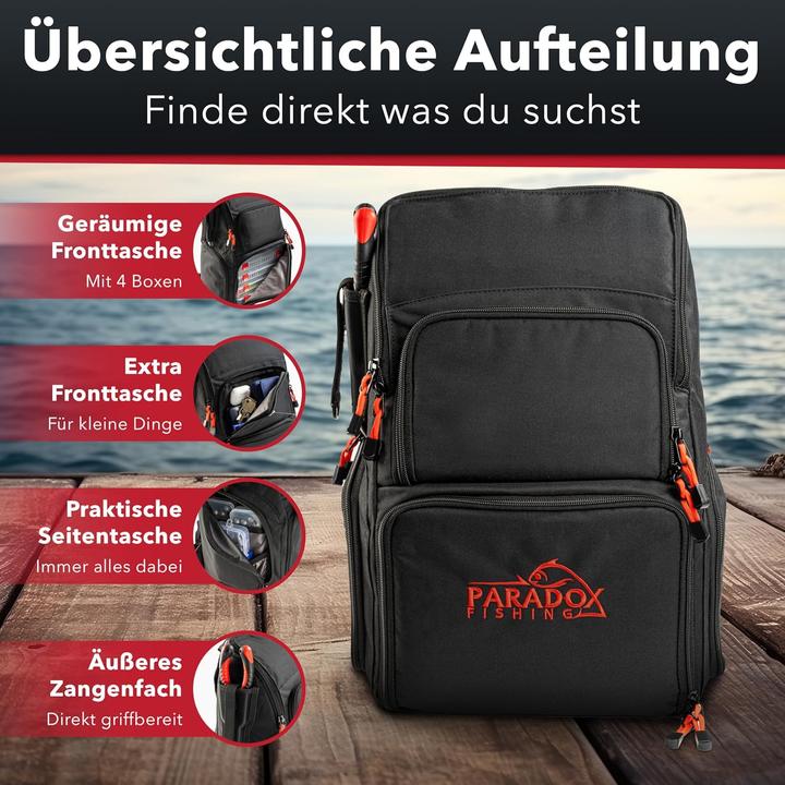Paradox Fishing Angelrucksack mit Boxen - kaufen bei Galaxus - Galaxus