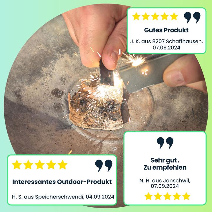 Produktbild Casativo 3er-Set Magnesium Feueranzünder mit Schaber