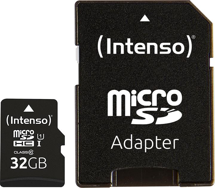 Productafbeelding Intenso Prestaties microSDHC 32GB klasse 10 UHS-I U1 (32 GB, microSDHC, U1, UHS-I)