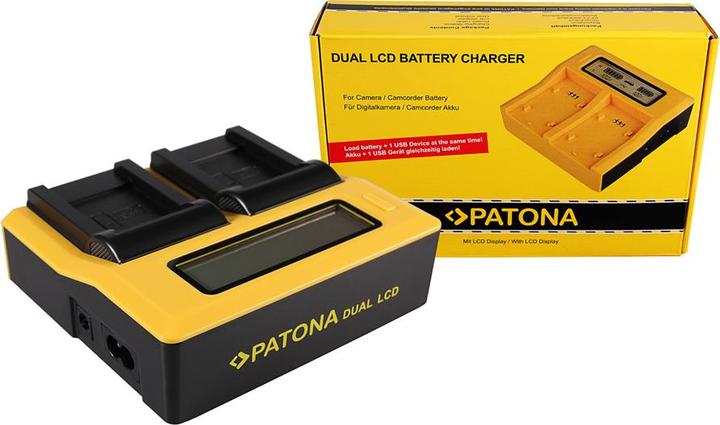 Actual product image Patona Dual LCD USB charger for Olympus Li-70B FE FE4020 FE-4020 FE4040 FE-4040 FE5040 FE-5040 FE-5040 (Camera battery charger)