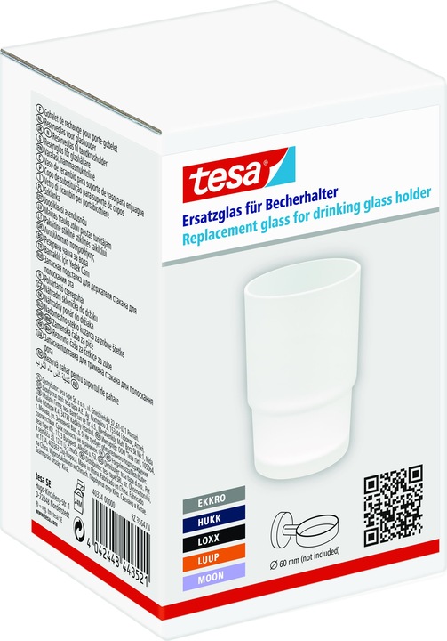 Image du produit tesa Verre de rechange pour gobelet à dents avec solution adhésive sans perçage