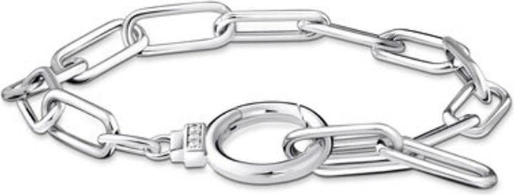 Produktbild Thomas Sabo Gliederarmband mit Ringverschluss und weissen Steinen Silber (19 cm, 925er Silber)