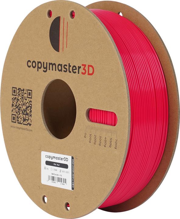 Produktbild Copymaster3D PLA Filament for 3D Printer, 1.75 mm, Red (PLA, 1.75 mm, 1000 g, Rot)