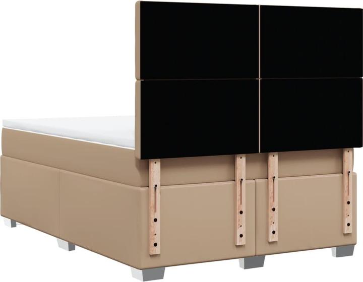 Produktbild vidaXL Boxspringbett Polsterbett Bett Doppelbett Matratze 140x190cm Kunstleder (140 x 190 cm)