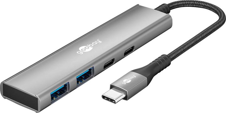 Actual product image Goobay Slim 4-Port USB-Hub, USB-C auf USB-C/USB-A, 5 Gbit/s (USB-C, 4 Ports)