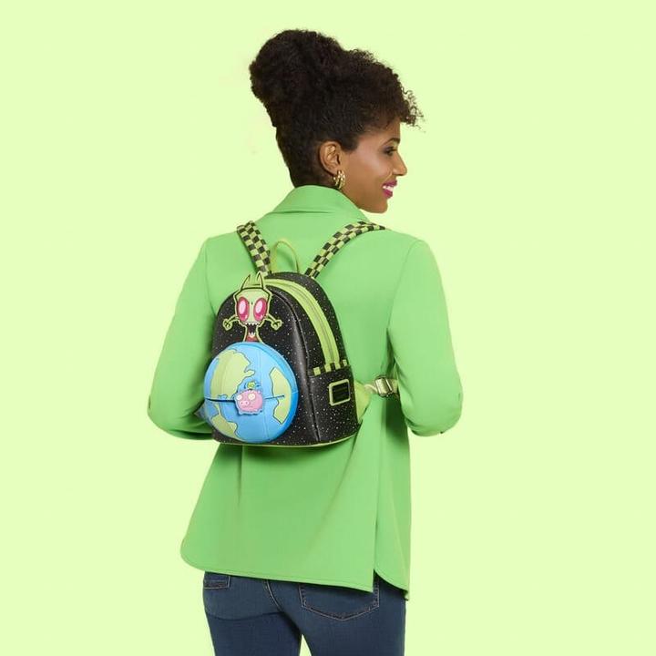 Actual product image Loungefly Nickelodeon by Mini Backpack Invader Zim Glow