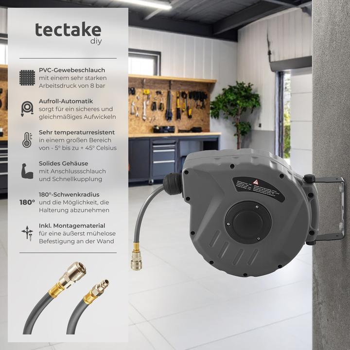 Image du produit tectake Tuyau d'air comprimé avec tambour