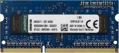 Image du produit Kingston ValueRAM (1 x 4GB, 1600 MHz, RAM DDR3L, SO-DIMM)