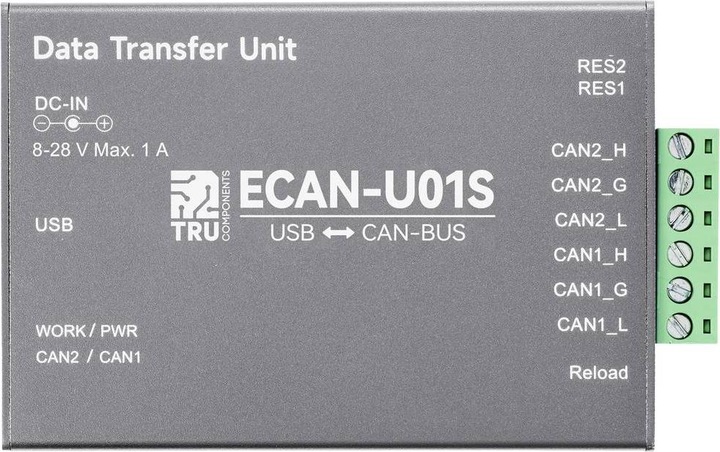 Produktbild Tru Components TC-ECAN-U01S CAN Umsetzer USB, CAN-Bus 1 St.