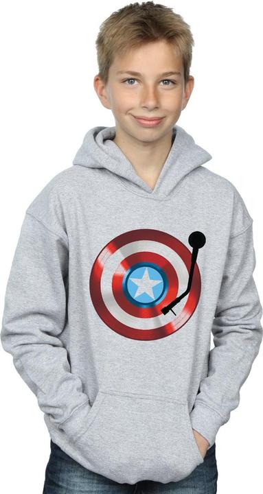 Immagine prodotto Captain America Turntable Felpa con Cappuccio Ragazzi (128)