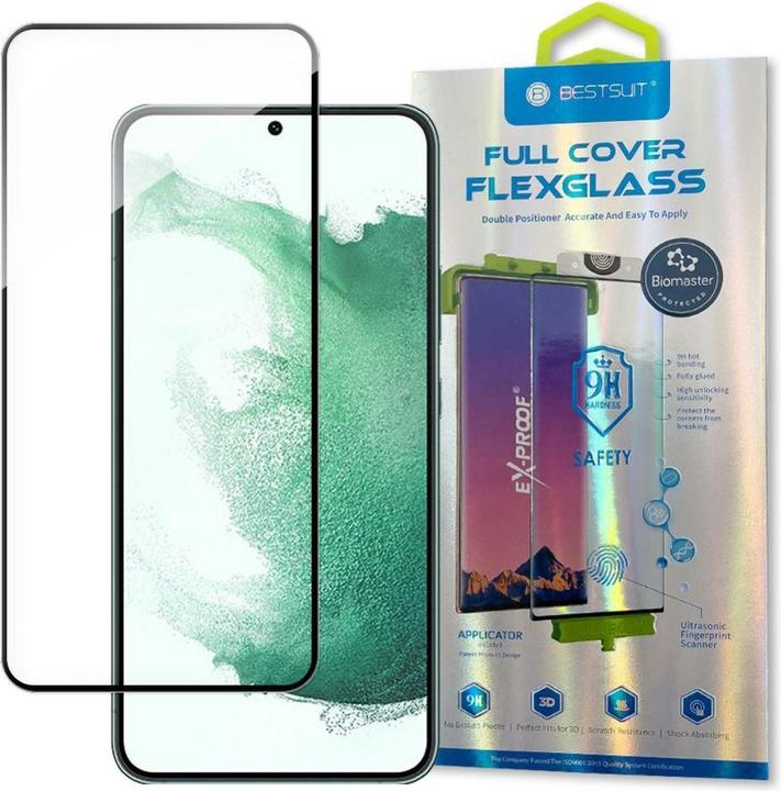 Bestsuit 3D Edge Nano Flexi Glass Film Full Screen Tempered Glass With Frame For Samsung Galax (Samsung Galaxy S22+)