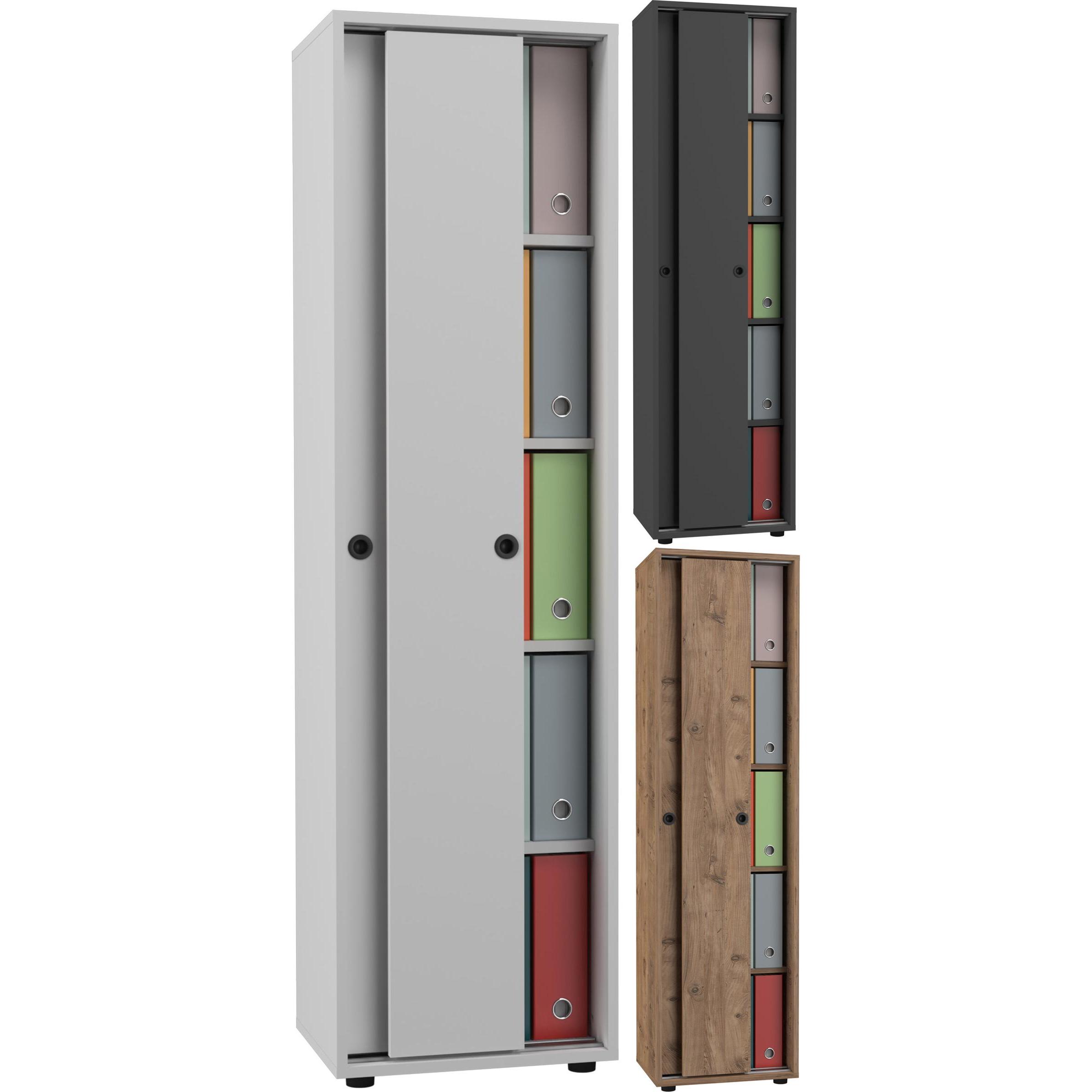 VCM, Aktenschrank, Büroschrank Aktenschrank Ulas 5fach (49 x 38 x 168 cm)