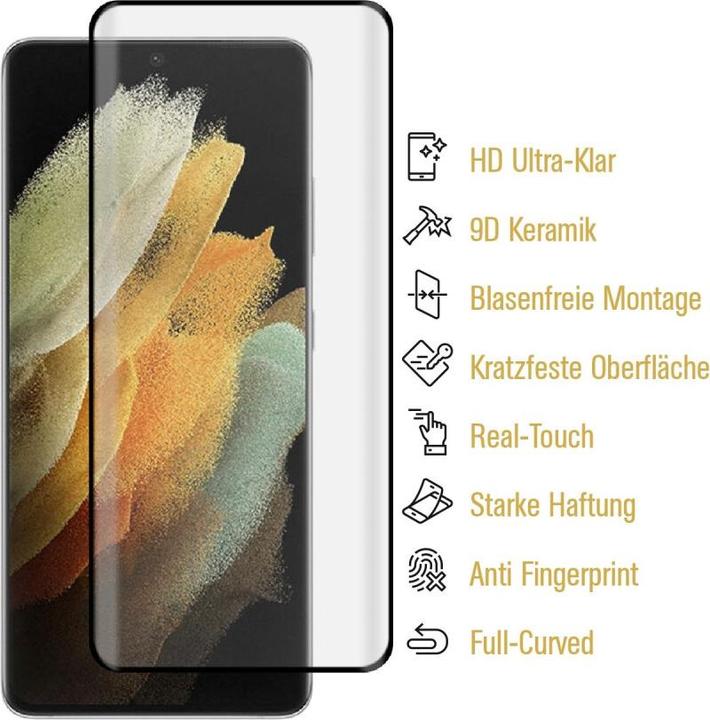 Produktbild Protectorking 2x Ceramic-Glass Full Cover HD Klar (2 Stück, Samsung Galaxy S21 Ultra)