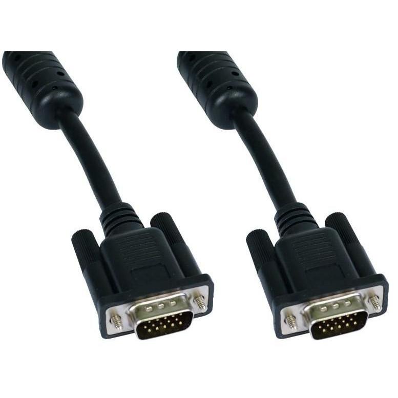 Cables Direct 2M Black SVGA Male - Male, Notebook Ersatzteile, Schwarz