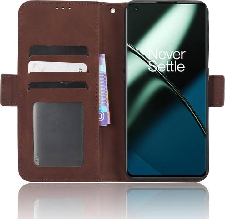 Immagine prodotto Cover-Discount One Plus 11 - Custodia con molti scomparti per carte di credito marrone (OnePlus 11)
