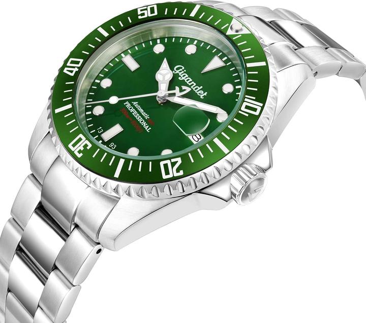 Immagine prodotto Gigandet Orologio subacqueo automatico con quadrante verde e riserva di carica (Orologio sub, 43 mm)