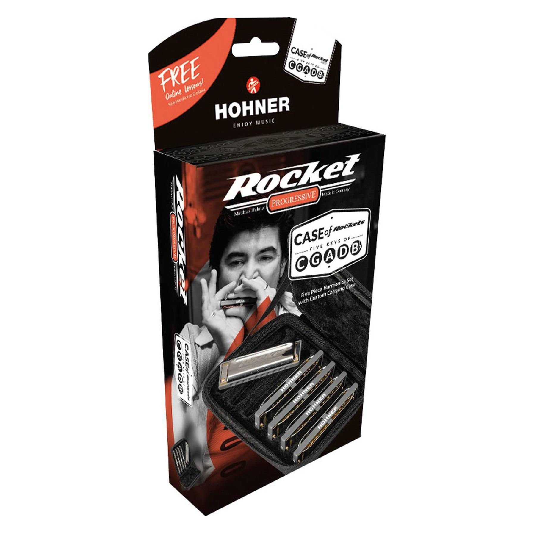 Hohner Rocket C/G/A/D/Bb Diatonische Mondharmonica - Set Van 5 (Harmonica, Diatonisch, D Groot, C Majeur, G Groot, Een Belangrijke, Bb-groot),