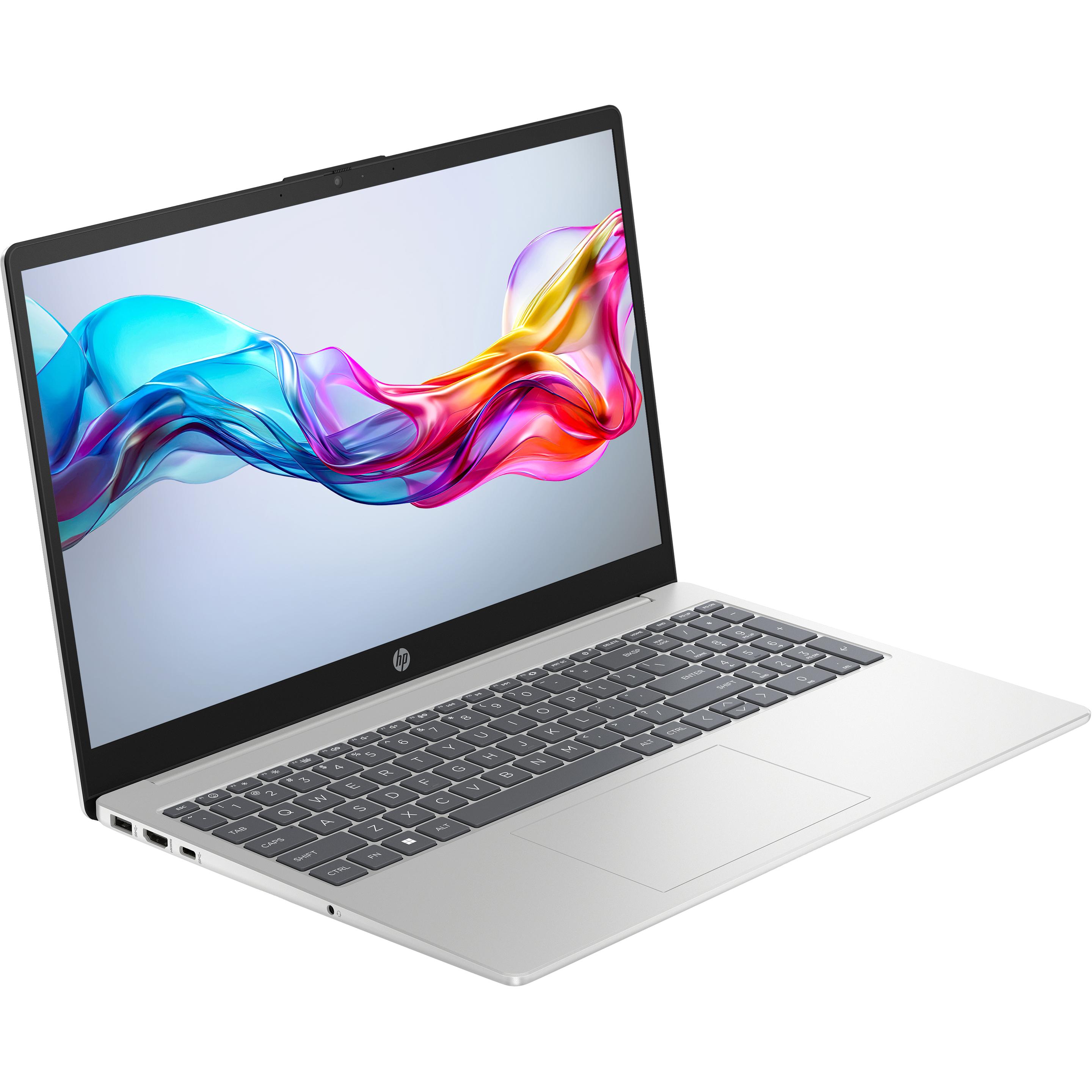 HP 15-fd1058ng (15.60", 512 GB, 16 GB, DE, Intel Core 5 120U), Notebook, Silber