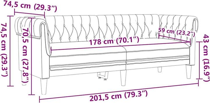 Produktbild vidaXL Wohnzimmer Couch