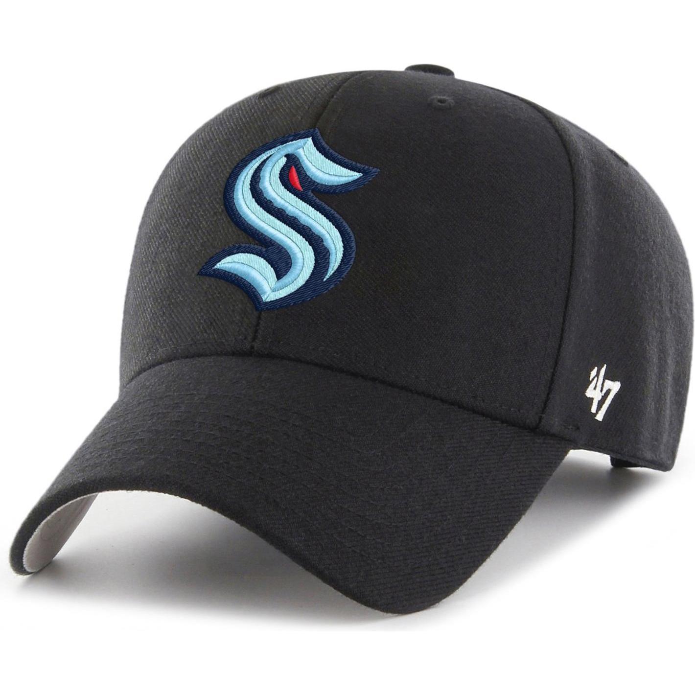 47 Brand, Herren, Cap, Relaxed Fit NHL Seattle Kraken, Schwarz, (One Size)