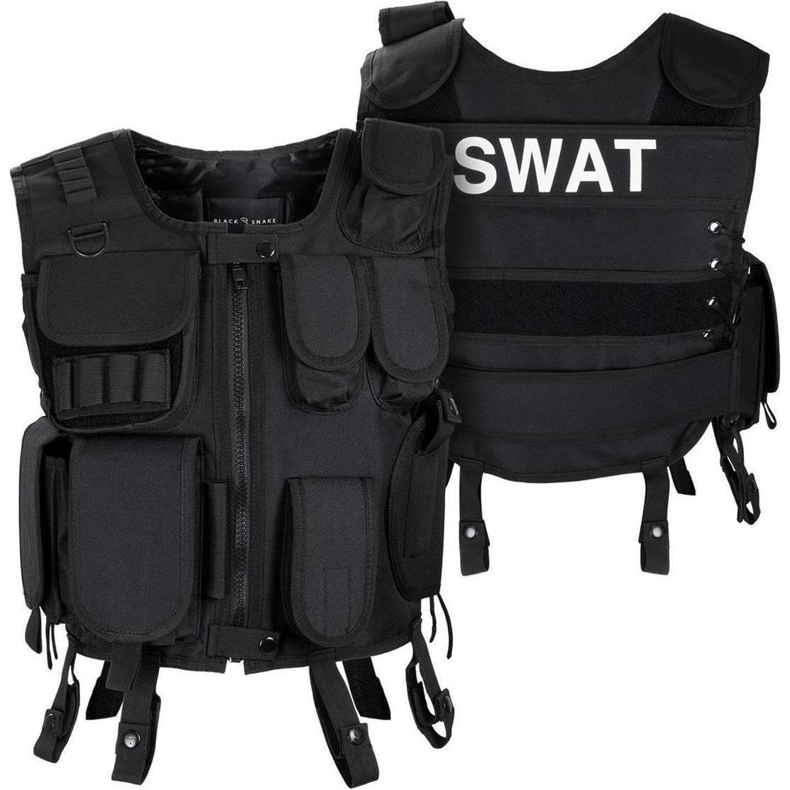 Black Snake Kostüm Einsatzweste und Patch (L, XL)