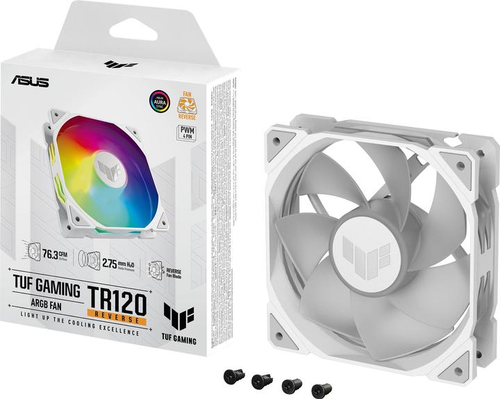 Produktbild ASUS Fan TUF GAMING TR120 FAN ARGB REV WHT (120 mm, 1 x)