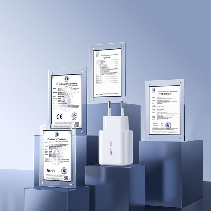 Produktbild Joyroom 20W Dual USB-C Charger - White (20 W, 2 Ports)