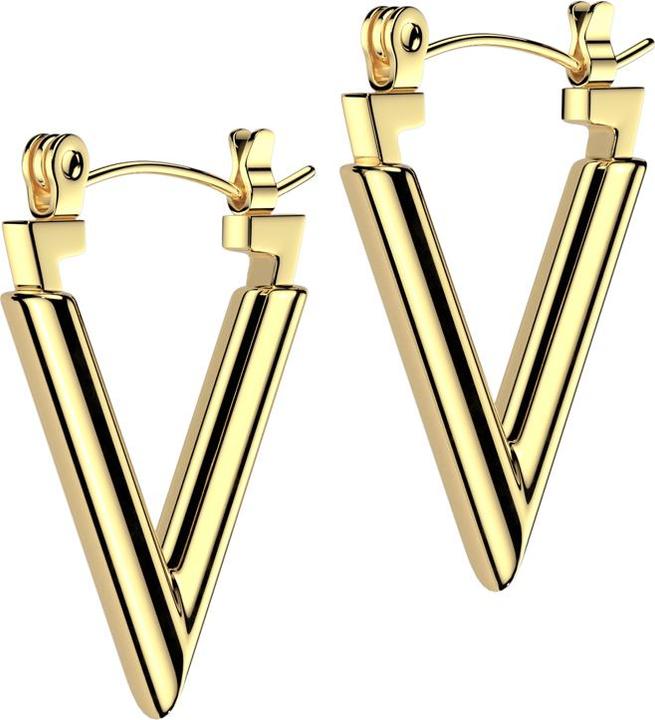 Image du produit Star Piercing Ohrring vergoldet V (sans laiton, Acier chirurgical 316L)