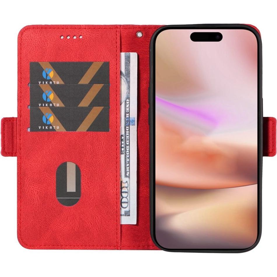 Thumbnail - Cover-Discount iPhone 16 Plus - Rhombus Handyhülle Etui (Apple iPhone 16 Plus), Smartphone Hülle, Rot