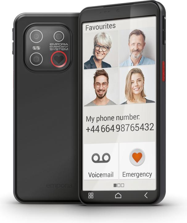 Productafbeelding Emporia SMART 6 Lite, smartphone voor senioren (128 GB, Zwart, 5.58", Enkele SIM, 50 Mpx, 4G)