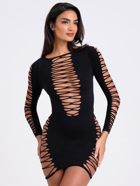 Lovehoney Criss-Cross Long Sleeve Dress (One Size)