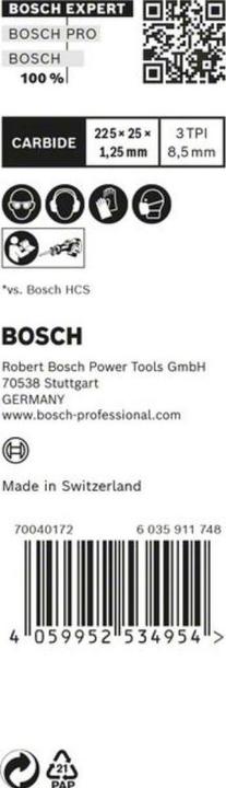 Actual product image Bosch Professional Zubehör EXPERT 'Tough Wood' S 1142 KHM reciprocating saw blade, 10 pieces