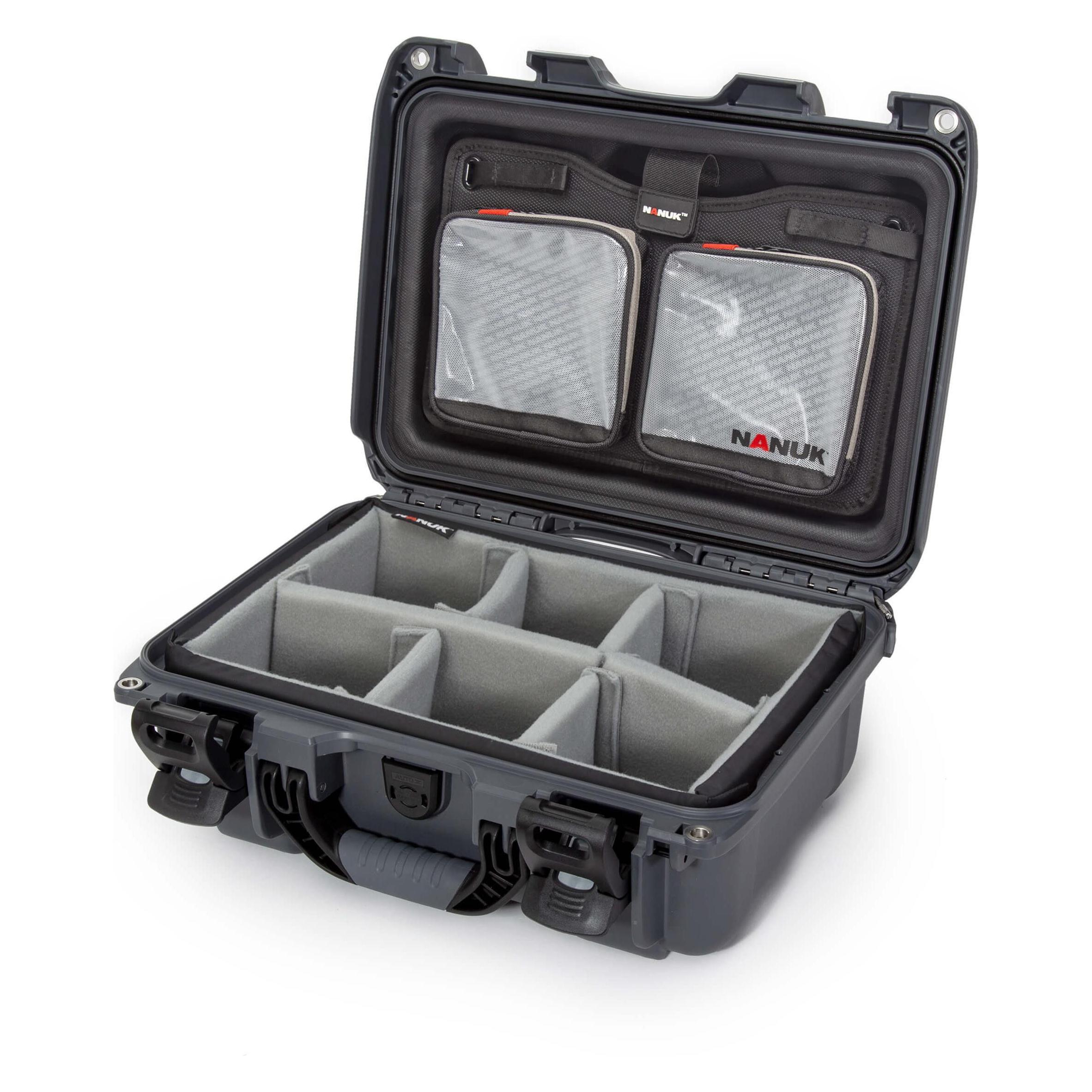 Nanuk 915 Case W/ Lid Org. W/ Divider Graphite Pro Photo Kit Case (Fotokoffer), Kameratasche, Grau
